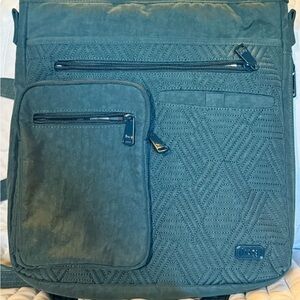 Monorail Convertible Rfid Cross Body Bag Peacock Teal